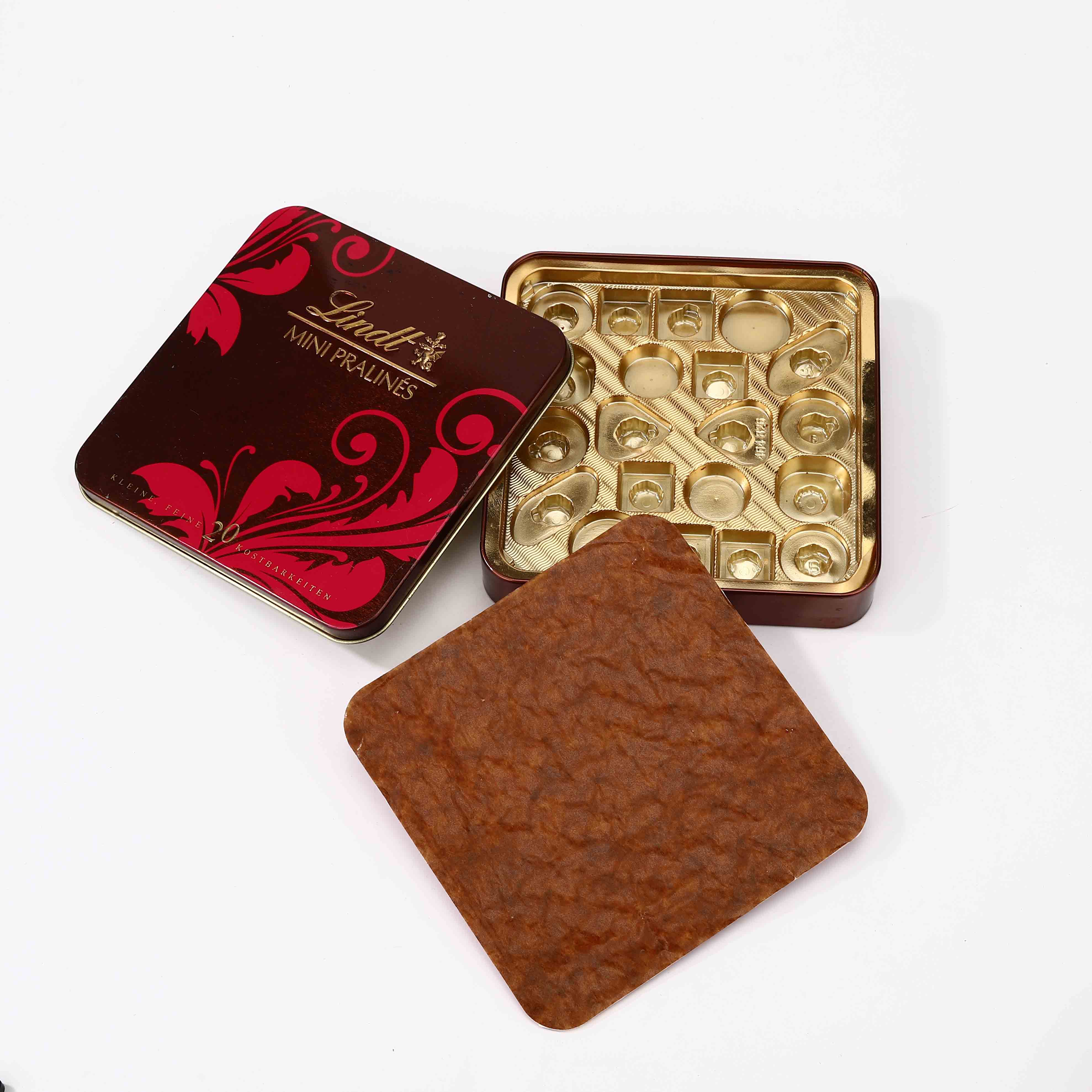 Square Shape Chocolate Tin Box