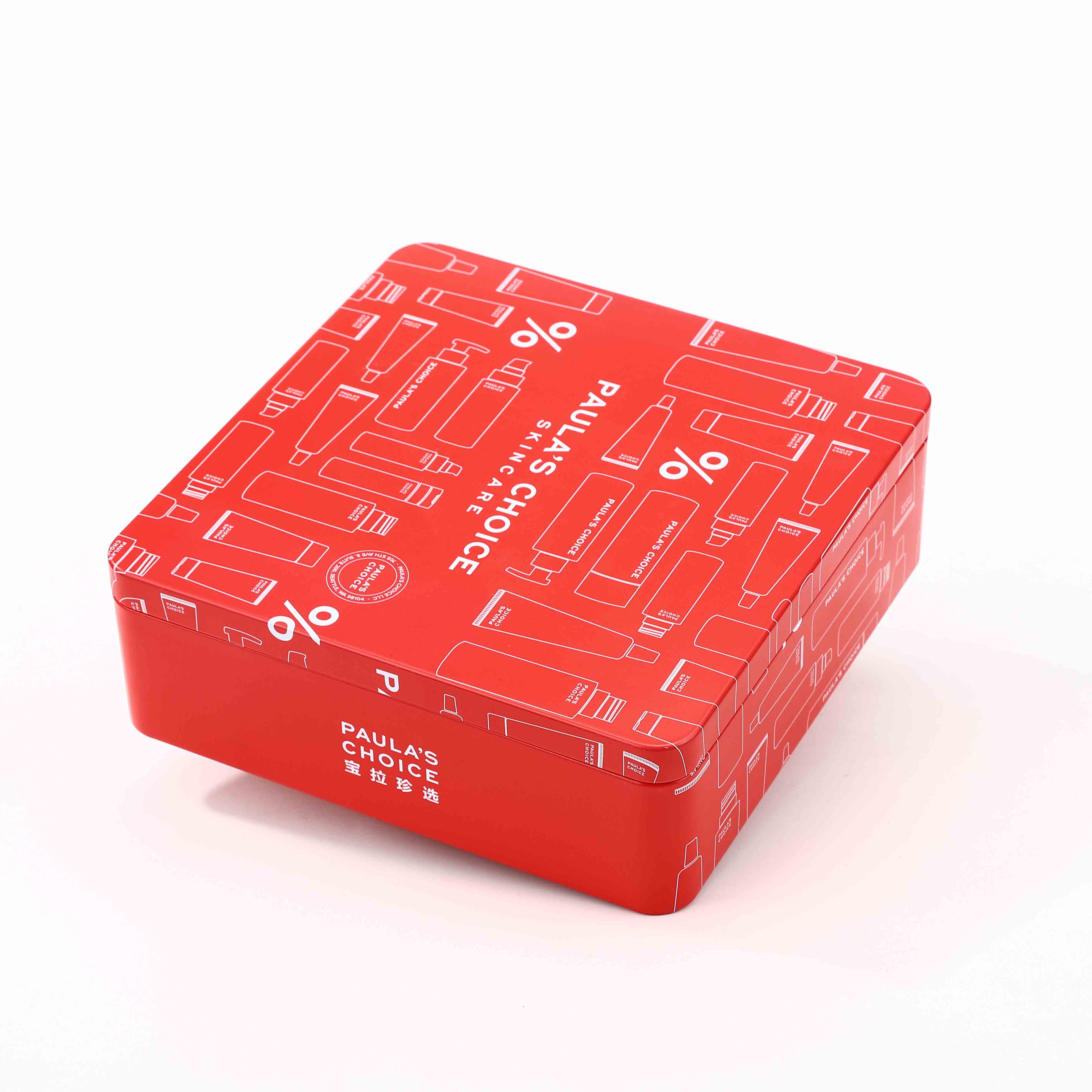 Square Tin Box for Care Skin Goods