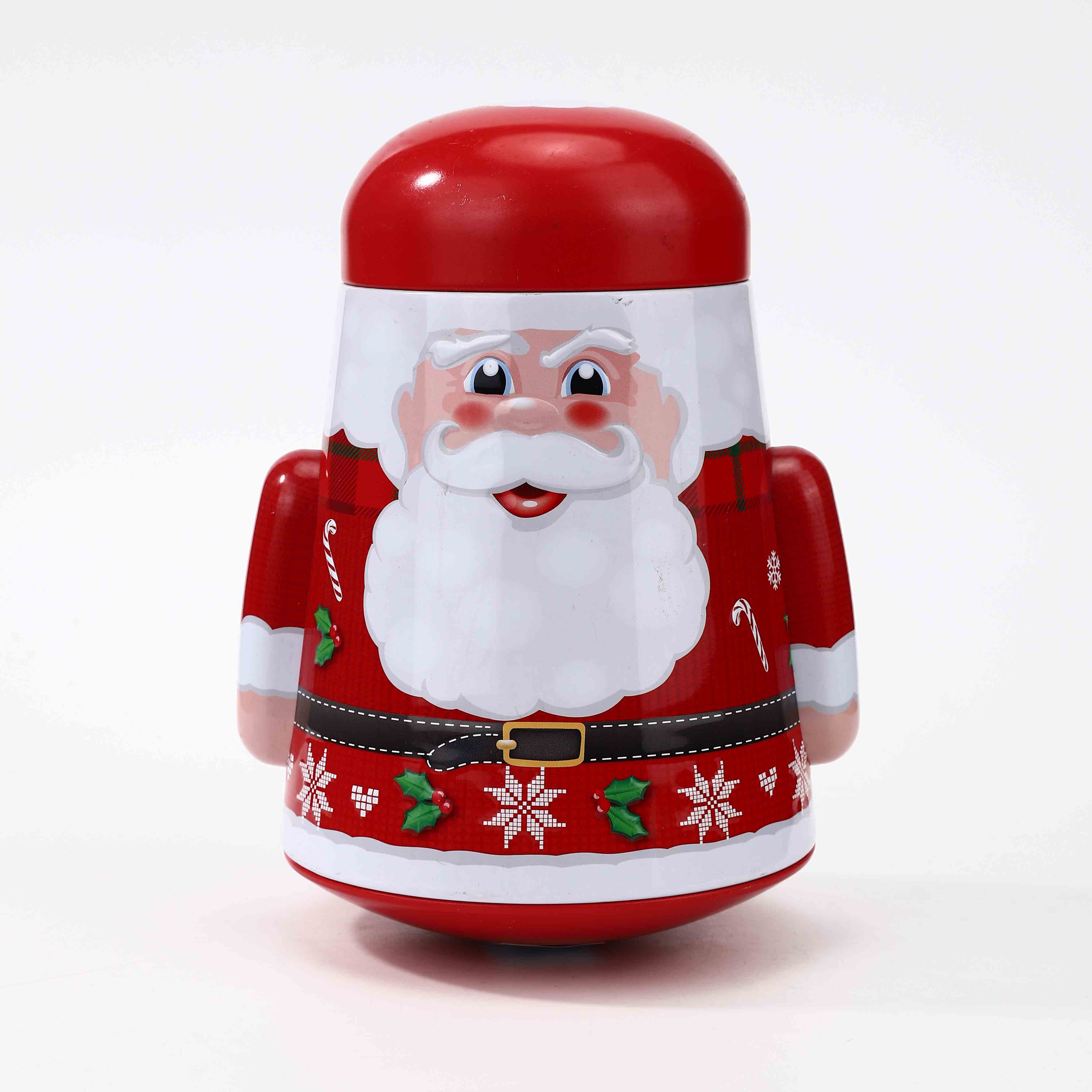 Santa Claus Shaking Tin Box