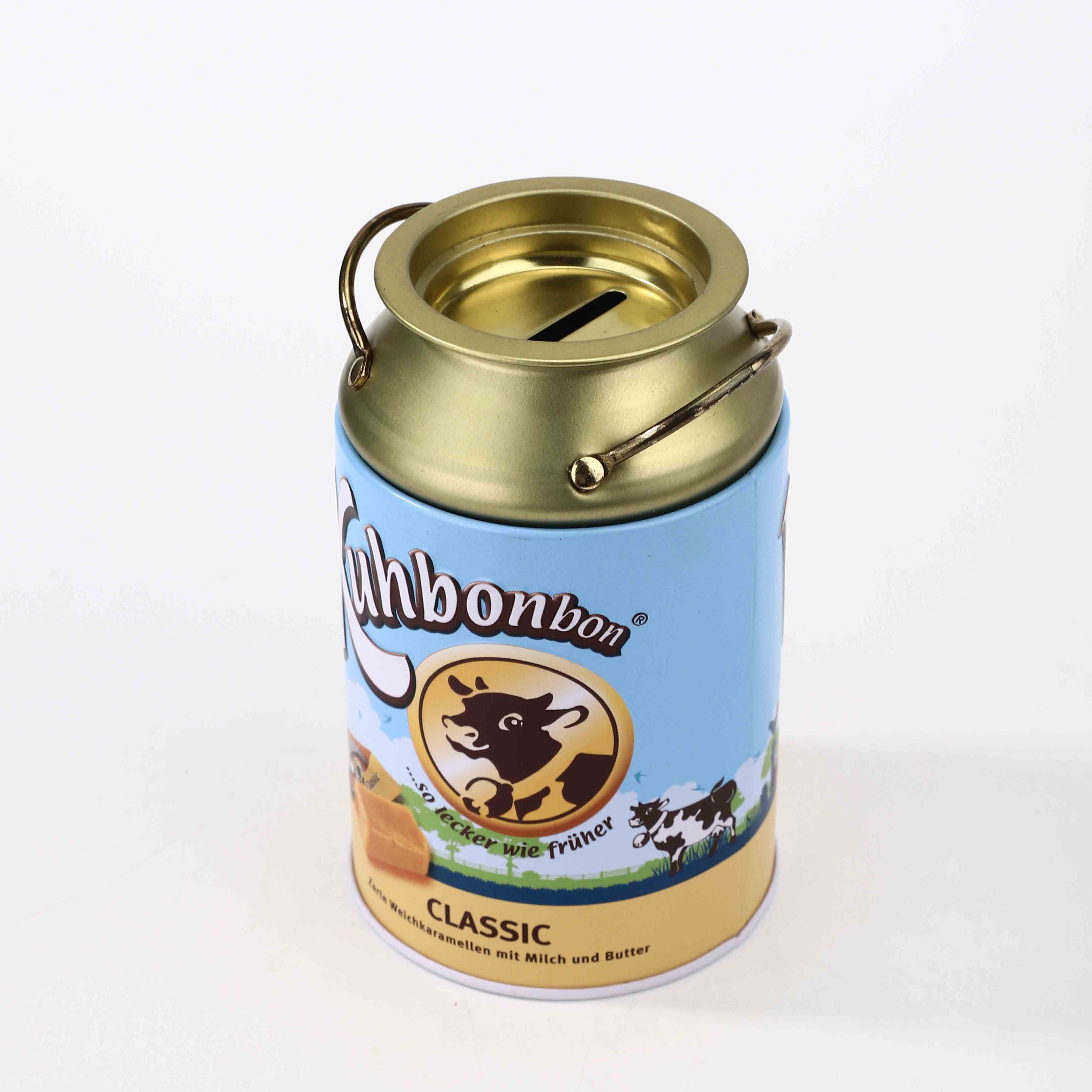 Milk Candy Tin Box with Handle