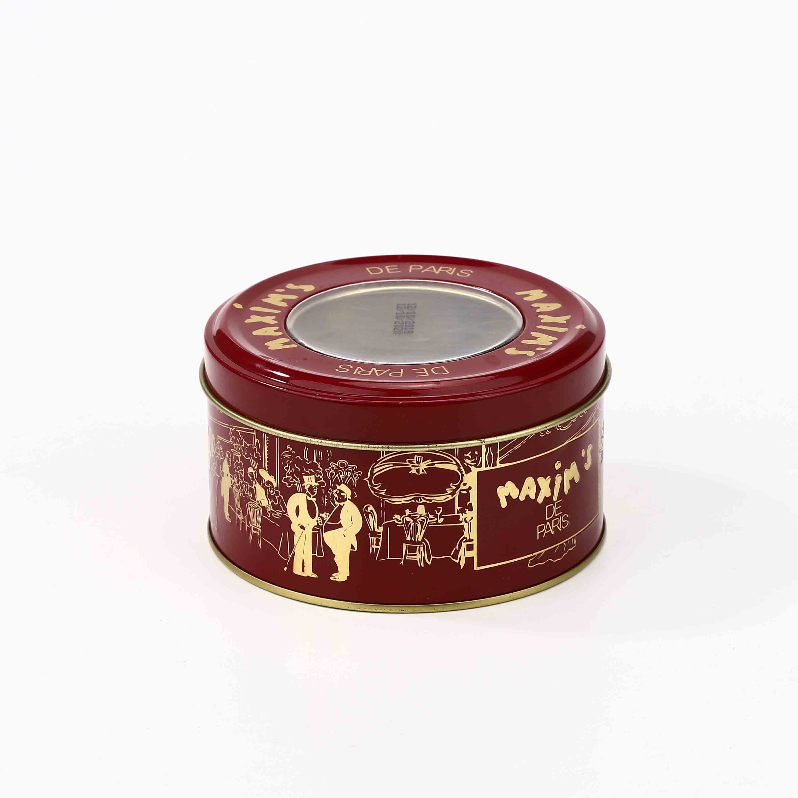 Round Shape Window Tin Box