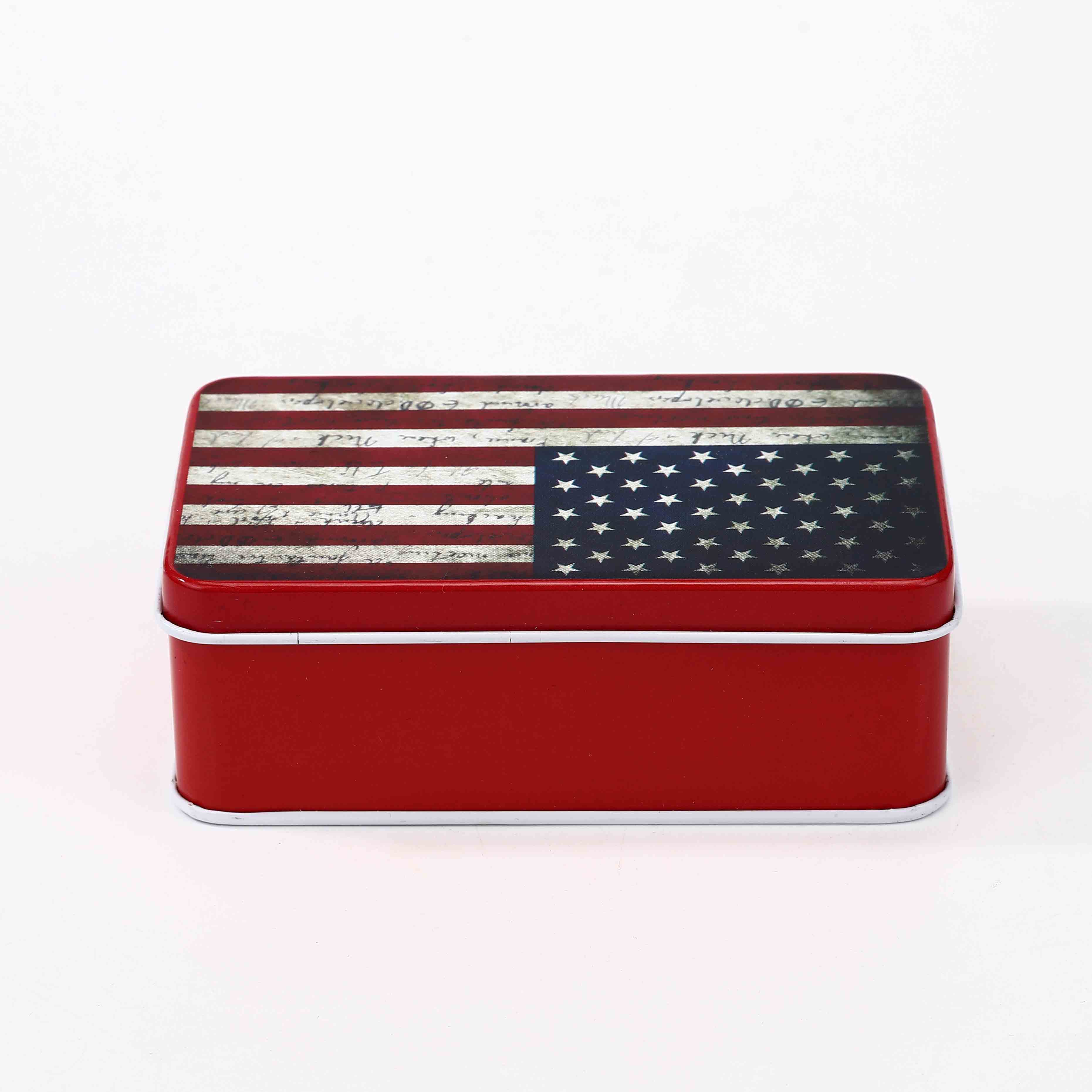 Rectangle White Coated Tin Box
